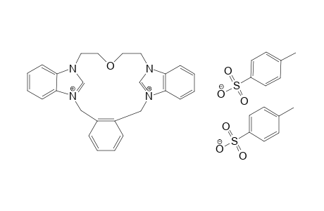 1,1'-Di(ethyleneglycol)-3,3'-(.alpha.,.alpha.'-o-xylyl)bis(benzimidazolium) Ditosylate