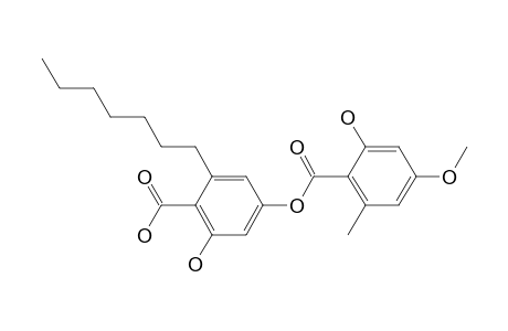 2-Heptyl-4-(4-methoxy-2-methyl-6-oxidanyl-phenyl)carbonyloxy-6-oxidanyl-benzoic acid