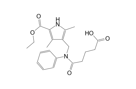 1H-pyrrole-2-carboxylic acid, 4-[[(4-carboxy-1-oxobutyl)phenylamino]methyl]-3,5-dimethyl-, ethyl ester