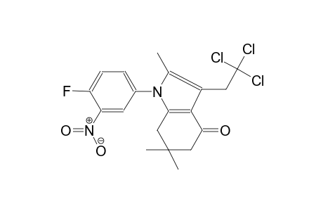 4H-indol-4-one, 1-(4-fluoro-3-nitrophenyl)-1,5,6,7-tetrahydro-2,6,6-trimethyl-3-(2,2,2-trichloroethyl)-