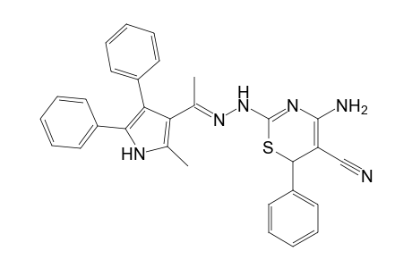 anti-2-[2-{1-(2-Methyl-4,5-diphenyl-1H-pyrrol-3-yl)ethylidene}hydrazino]-4-amino-6-phenyl-6H-1,3-thiazine-5-carbonitrile