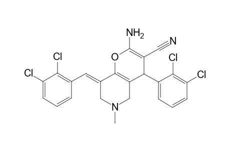 (8E)-8-(2,3-dichlorobenzylidene)-2-amino-4-(2,3-dichlorophenyl)-5,6,7,8-tetrahydro-6-methyl-4H-pyrano[3,2-c]pyridine-3-carbonitrile