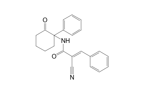 (E)-2-cyano-N-(2-oxo-1-phenyl-cyclohexyl)-3-phenyl-prop-2-enamide