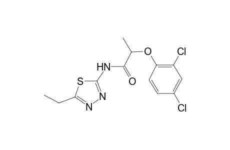 2-(2,4-dichlorophenoxy)-N-(5-ethyl-1,3,4-thiadiazol-2-yl)propanamide