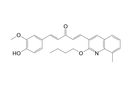 (1E,4E)-1-(2-Butoxy-8-methylquinolin-3-yl)-5-(4-hydroxy-3-methoxyphenyl)penta-1,4-dien-3-one