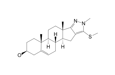 1'-METHYL-5'-METHYLTHIO-PYRAZOLO-[4',3':16,17]-ANDROST-5-EN-3-BETA-OL