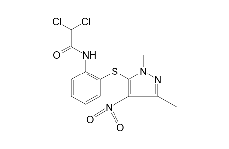 2,2-Dichloro-2'-[(1,3-dimethyl-4-nitropyrazol-5-yl)thio]benzanilide