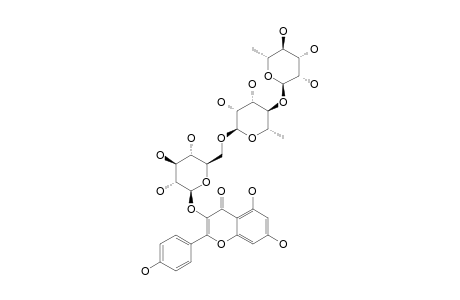 KAEMPFEROL_3-O-[ALPHA-RHAMNOPYRANOSYL-(1->4)-ALPHA-RHAMNOPYRANOSYL-(1->6)-BETA-GLUCOPYRANOSIDE]