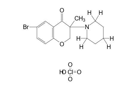 6-bromo-3-methyl-3-piperidino-4-chromanone, perchlorate