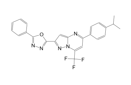 5-(4-isopropylphenyl)-2-(5-phenyl-1,3,4-oxadiazol-2-yl)-7-(trifluoromethyl)pyrazolo[1,5-a]pyrimidine