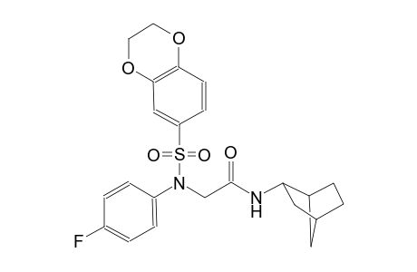 N-bicyclo[2.2.1]hept-2-yl-2-[(2,3-dihydro-1,4-benzodioxin-6-ylsulfonyl)-4-fluoroanilino]acetamide