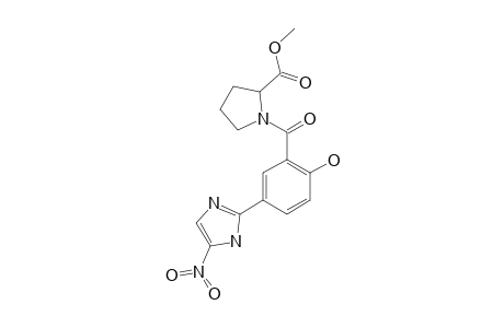 2-HYDROXY-5-(5-NITRO-1H-IMIDAZOL-2-YL)-BENZOYL-PROLINE-METHYLESTER