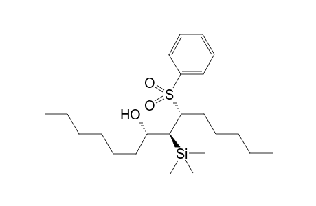 (7S*,8S*,9R*)-9-(Phenylsulfonyl)-8-(trimethylsilyl)tetradecan-7-ol