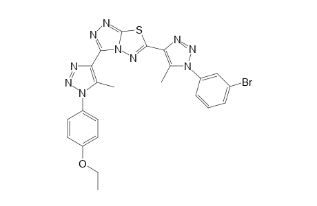 6-(1-(3-bromophenyl)-5-methyl-1H-1,2,3-triazol-4-yl)-3-(1-(4-ethoxyphenyl)-5-methyl-1H-1,2,3-triazol-4-yl)-[1,2,4]triazolo[3,4-b][1,3,4]thiadiazole
