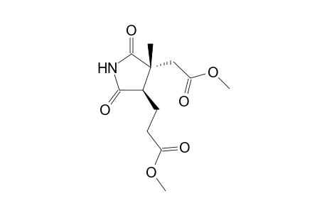 (+-)-(2R*,3R*)-2-[2-(Methoxycarbonyl)ethyl]-3-(methoxycarbonyl)methyl]-3-methylsuccimide