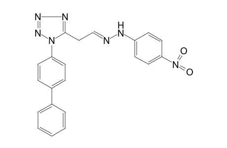 1-(4-biphenylyl)-1H-tetrazole-5-acetaldehyde, (p-nitrophenyl)hydrazone