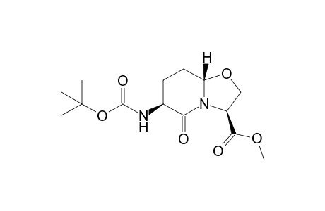 (3S,6S,8aS)-6-(tert-butoxycarbonylamino)-5-keto-2,3,6,7,8,8a-hexahydrooxazolo[3,2-a]pyridine-3-carboxylic acid methyl ester