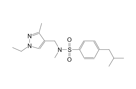 benzenesulfonamide, N-[(1-ethyl-3-methyl-1H-pyrazol-4-yl)methyl]-N-methyl-4-(2-methylpropyl)-