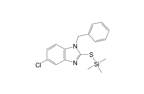 1-Benzyl-5-chloro-1H-benzimidazole-2-thiol, tms derivative