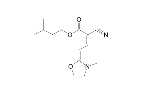 isopentyl (2Z,4E)-2-cyano-4-(3-methyl-1,3-oxazolidin-2-ylidene)-2-butenoate