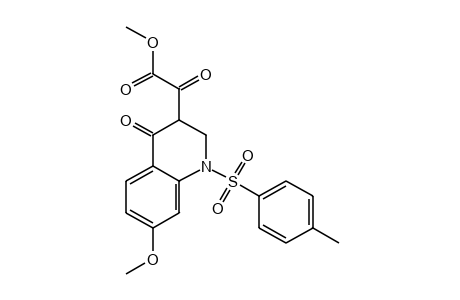 7-methoxy-4-oxo-1,2,3,4-tetrahydro-1-(p-tolylsulfonyl)-3-quinolineglyoxylic acid, methyl ester