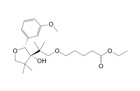 trans-3-(7-Ethoxycarbonyl-1,1-dimethyl-3-oxaheptyl)-3-hydroxy-2-(3-methoxyphenyl)-4,4-dimethyl-2,3,4,5-tetrahydrofuran