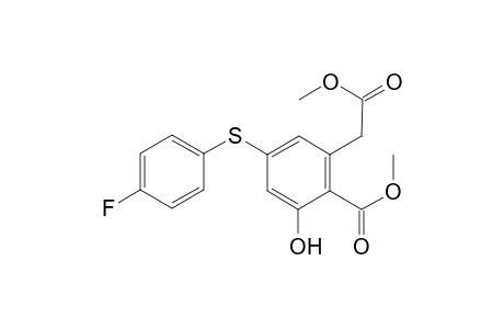 Methyl 4-[(4-Fluorophenyl)sulfanyl]-2-hydroxy-6-(2-methoxy-2-oxoethyl)benzoate