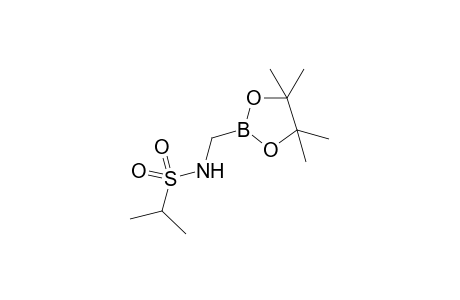 Pinacol (isopropylsulfonylamino)methaneboronate