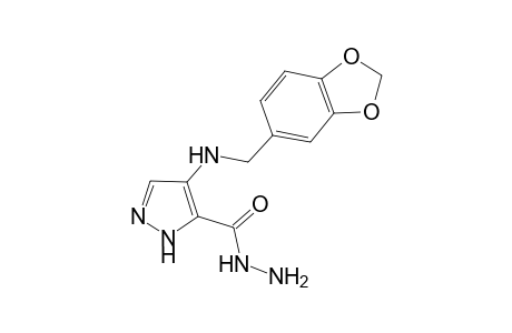 1H-Pyrazole-5-carboxylic acid, 4-[(1,3-benzodioxol-5-ylmethyl)amino]-, hydrazide