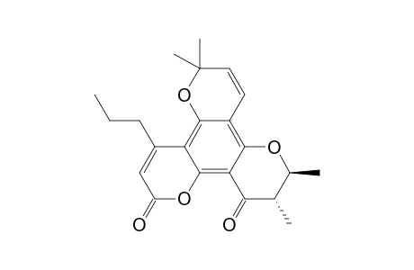 (+/-)-trans-6,6,10,11-TETRAMETHYL-4-PROPYL-2H,6H,12H-10,11-DIHYDROBENZO-[1,2-B:3,4-B':5,6-B"]-TRIPYRAN-2,12-DIENE