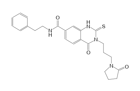 7-quinazolinecarboxamide, 1,2,3,4-tetrahydro-4-oxo-3-[3-(2-oxo-1-pyrrolidinyl)propyl]-N-(2-phenylethyl)-2-thioxo-