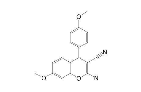 2-Amino-7-methoxy-4-(4-methoxyphenyl)-4H-chromene-3-carbonitrile