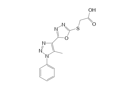 2-(5-(5-methyl-1-phenyl-1H-1,2,3-triazol-4-yl)-1,3,4-oxadiazol-2-ylthio)acetic acid