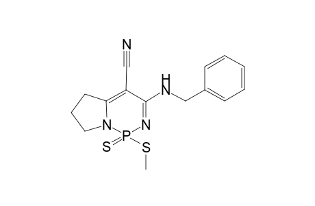 Pyrrolo[1,2-c][1,3,2]diazaphosphorine-4-carbonitrile, 1,5,6,7-tetrahydro-1-(methylthio)-3-[(phenylmethyl)amino]-, 1-sulfide