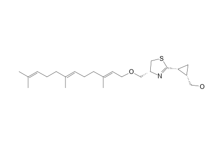 (4R)-2-[(1'R,2'S)-1',2'-Methano-3'-hydroxypropyl]-4R-farnesyloxymethyl-4,5-dihydrothiazole