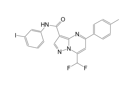 7-(difluoromethyl)-N-(3-iodophenyl)-5-(4-methylphenyl)pyrazolo[1,5-a]pyrimidine-3-carboxamide