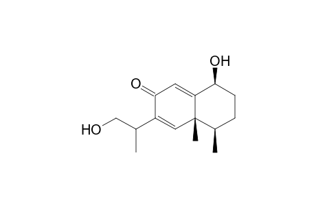 5,6,7,8-Tetrahydro-8-hydroxy-3-(1'-hydroxypropen-2'-yl)-4a,5-dimethylnaphthalen-2(4aH)-one