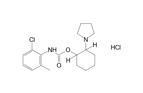 trans-2-chloro-6-methylcarbanilic acid, 2-(1-pyrrolidinyl)cyclohexyl ester, monohydrochloride