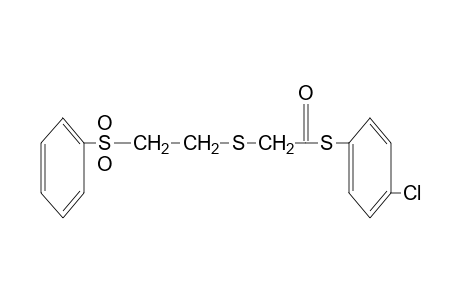 {[2-(phenylsulfonyl)ethyl]thio}thioacetic acid, S-(p-chlorophenyl) ester