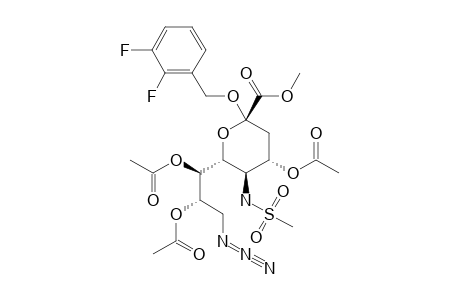METHYL_((2,3-DIFLUOROBENZYL)-5-METHYLSULFONAMIDO-4,7,8-TRI-O-ACETYL-9-AZIDO-3,5,9-TRIDEOXY-D-GLYCERO-ALPHA-D-GALACTO-2-NONULOPYRANOSID)-ONATE