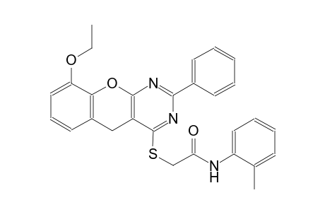 acetamide, 2-[(9-ethoxy-2-phenyl-5H-[1]benzopyrano[2,3-d]pyrimidin-4-yl)thio]-N-(2-methylphenyl)-