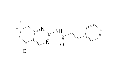 (2E)-N-(7,7-dimethyl-5-oxo-5,6,7,8-tetrahydro-2-quinazolinyl)-3-phenyl-2-propenamide