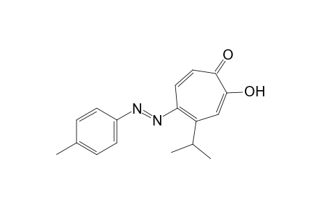 2-hydroxy-4-isopropyl-5-(p-tolylazo)-2,4,6-cycloheptatrien-1-one