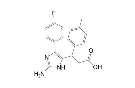 3-(2-Amino-4-(4-fluorophenyl)-1H-imidazol-5-yl)-3-(p-tolyl)propanoic acid