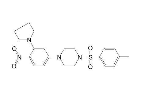 1-(4-Methylphenyl)sulfonyl-4-(4-nitro-3-pyrrolidin-1-yl-phenyl)piperazine