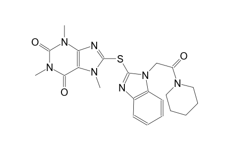 1H-purine-2,6-dione, 3,7-dihydro-1,3,7-trimethyl-8-[[1-[2-oxo-2-(1-piperidinyl)ethyl]-1H-benzimidazol-2-yl]thio]-