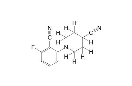 1-(2-cyano-3-fluorophenyl)isonipecotonitrile