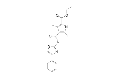 ETHYL-3,5-DIMETHYL-4-[(4-PHENYL-1,3-THIAZOL-2-YL)-CARBAMOYL]-1H-PYRROLE-2-CARBOXYLATE