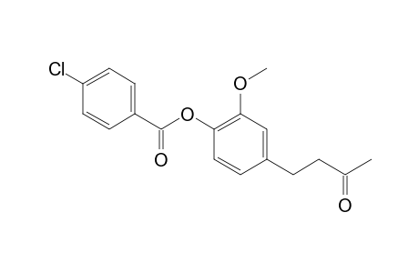 4-(4-hydroxy-3-methoxyphenyl)-2-butanone, p-chlorobenzoate (ester)