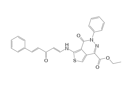 Ethyl 4-oxo-5-[(3'-oxo-5'-phenylpenta-1',4'-dienyl)amino]-3-phenyl-3,4-dihydrothieno[3,4-d]pyridazine-1-carboxylate